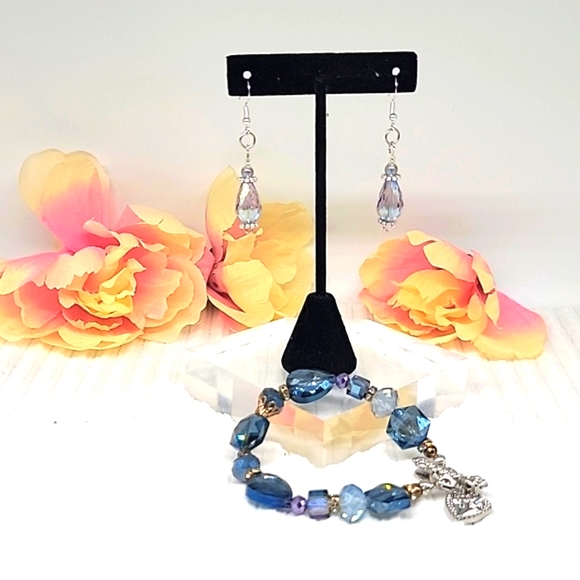 Blue Ice & Jewels Bracelet and Earrings Set - Picture 11 of 14